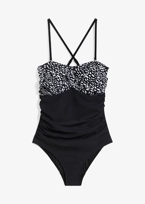 Medium Shape-Badeanzug mit Wickeloptik, bonprix