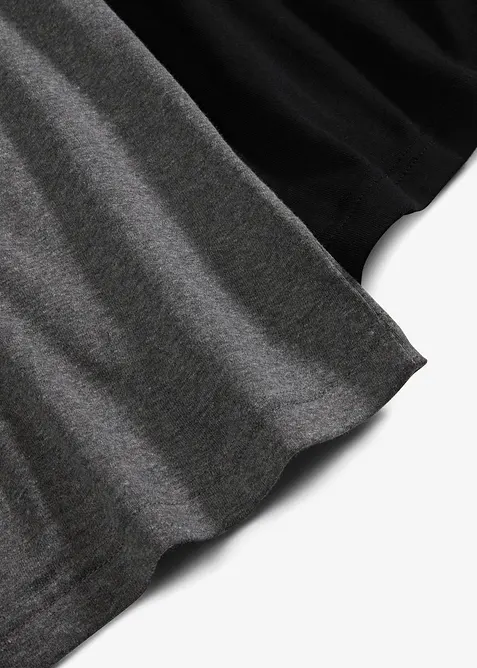 Lot de 2 tops &agrave; fines bretelles 100% coton, bonprix