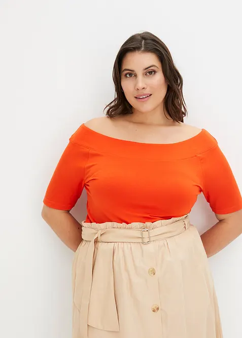 Carmenshirt in Viskose-Mix, bonprix