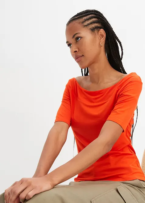 Carmenshirt in Viskose-Mix, bonprix