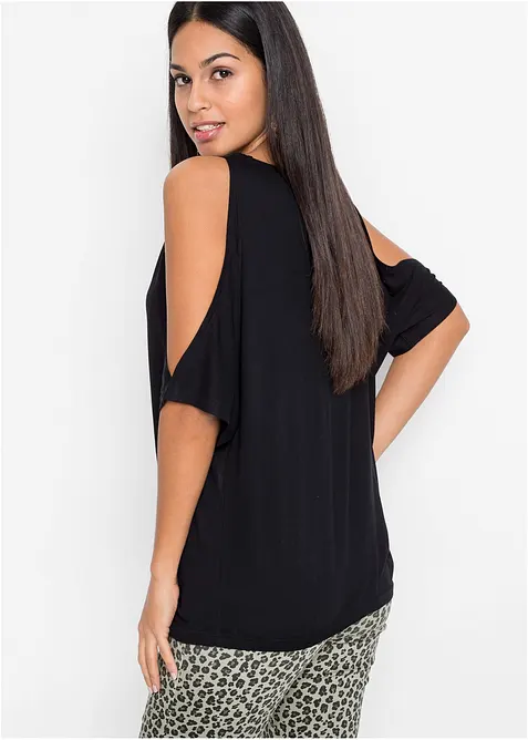 Cold-Shoulder-Shirt aus Viskose, bonprix