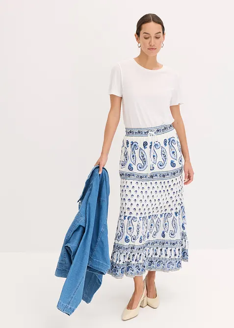 Jupe longue 100% coton, bonprix