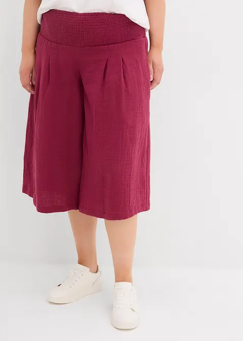 Capri-Hose aus softem Musselin, bonprix