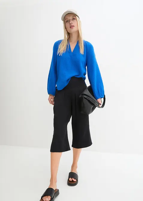 Capri-Hose aus softem Musselin, bonprix