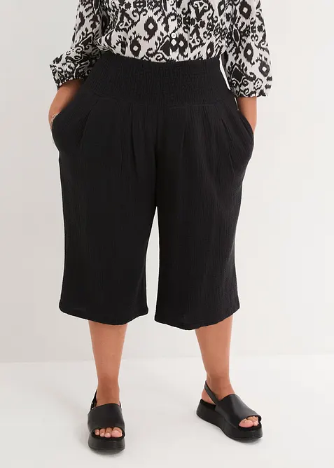 Capri-Hose aus softem Musselin, bonprix