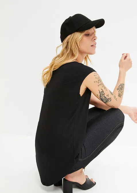 Vokuhila-Shirt aus flie&szlig;endem Viskosemix, bonprix