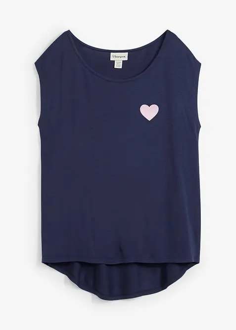 T-shirt fluide, plus long derri&egrave;re, bonprix