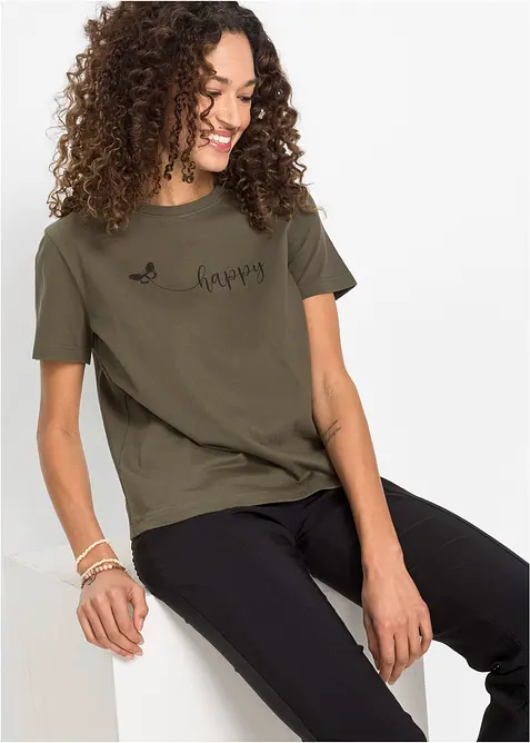 T-Shirt aus reiner Baumwolle, bonprix