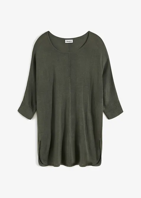 Pull en fine maille manches 3/4, bonprix