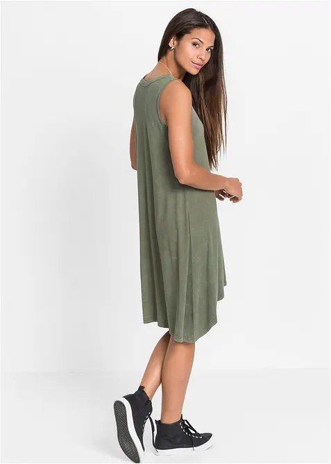 Jerseykleid  mit Schn&uuml;rung, bonprix