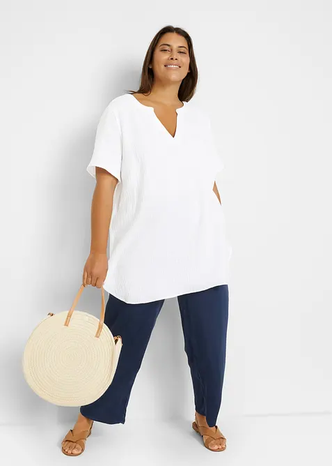 Tunique longue en gaze 100% coton, bonprix