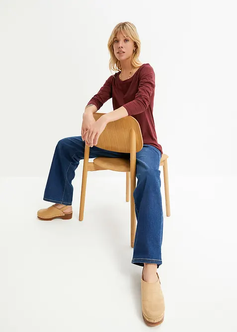 Langarmshirt aus reiner Baumwolle, bonprix