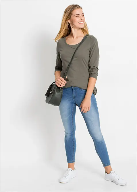 Langarmshirt aus reiner Baumwolle, bonprix