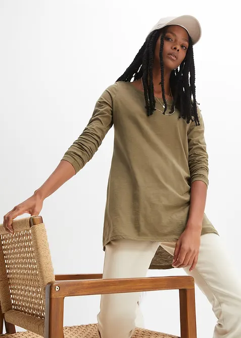 Langarmshirt aus reiner Baumwolle, bonprix