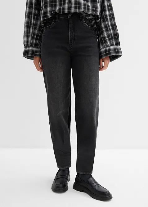 Barrel-Jeans, High Waist, Bio-Baumwolle, bonprix