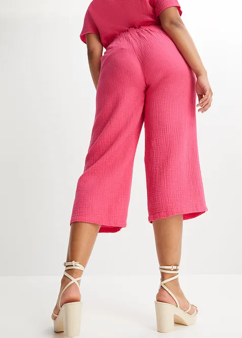 Pantalon large en gaze de coton, bonprix