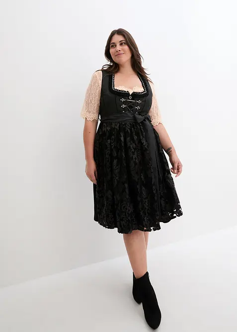 Dirndl mit Pailletten Sch&uuml;rze (2-tlg.Set), bonprix