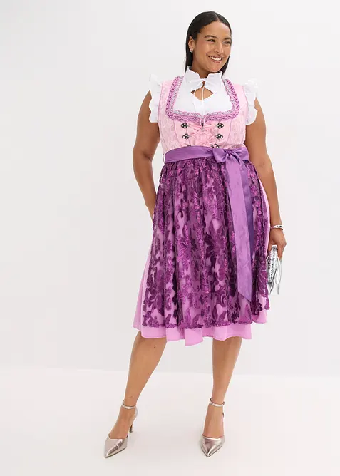 Dirndl avec tablier &agrave; sequins (ens. 2 pces), bonprix