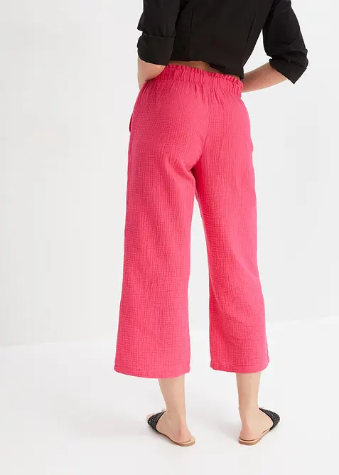 Pantalon large en gaze de coton, bonprix