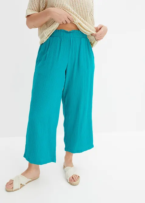 Pantalon large en gaze de coton, bonprix
