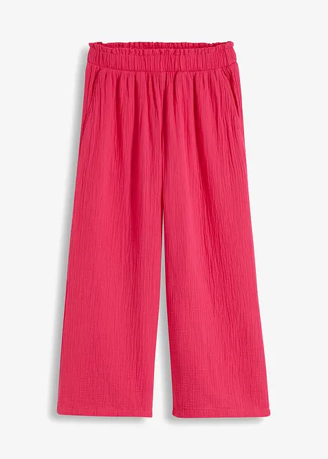 Pantalon large en gaze de coton, bonprix