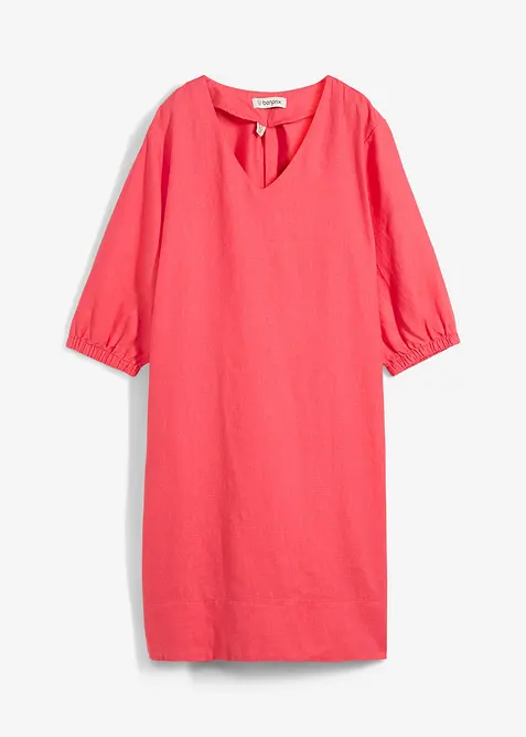 Kleid aus reinem Leinen, 3/4 Arm, bonprix