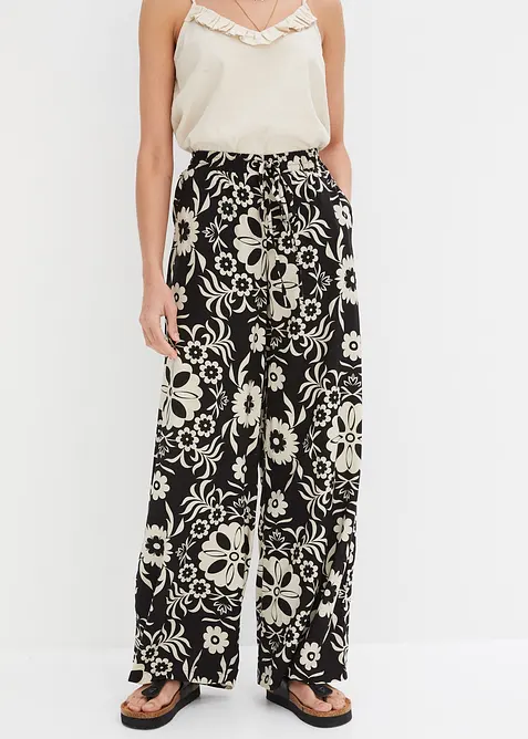 Pantalon large en viscose fluide, bonprix