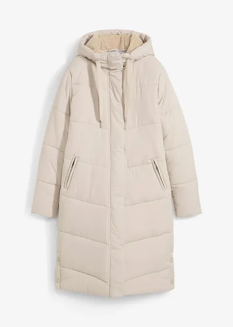 Steppmantel mit Teddyfutter in der Kapuze, bonprix