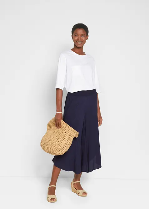 Wadenlange Culotte aus nachhaltiger Viskose, bonprix