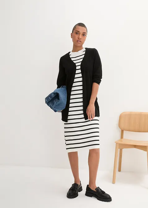 Strickjacke aus reiner leichter Baumwoll-Slub Qualit&auml;t, bonprix