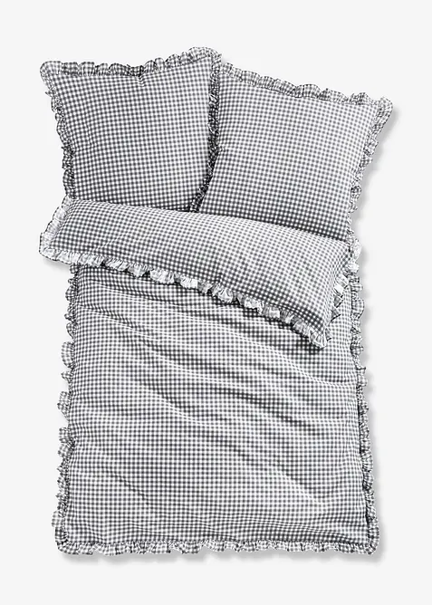 Parure de lit en linon avec volants, bonprix