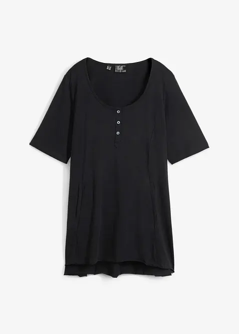 Longshirt aus Viskose mit Volant, bonprix