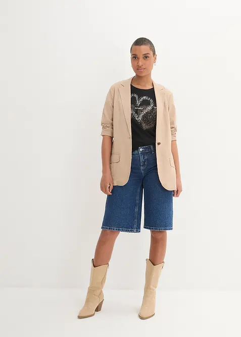 T-shirt coton &agrave; imprim&eacute; c&oelig;ur, bonprix