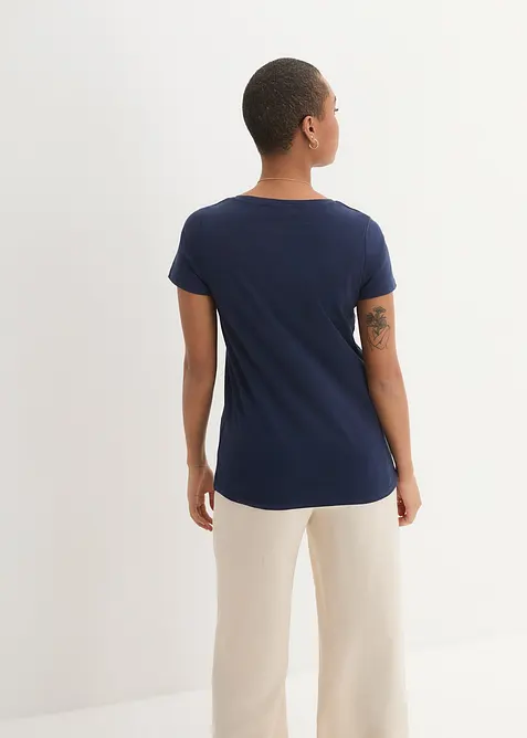 Shirt mit Herzdruck aus Bio-Baumwolle, bonprix