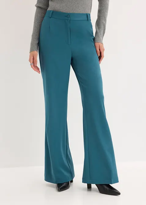 Pantalon large &agrave; pinces et taille &eacute;lastiqu&eacute;e, bonprix