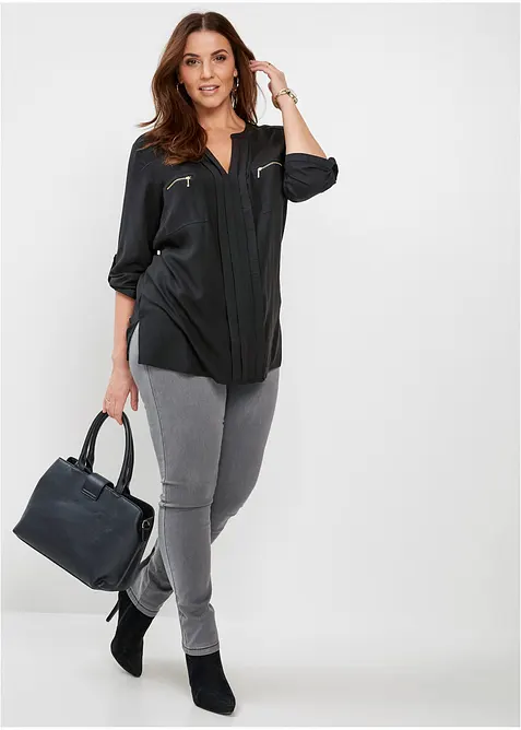 Tunikabluse aus flie&szlig;ender Viskose, bonprix