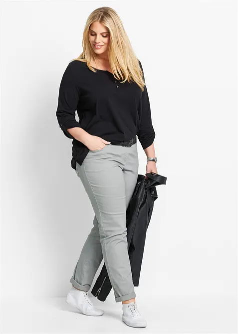 Shirt mit Knopfleiste aus reiner Bio-Baumwolle, bonprix