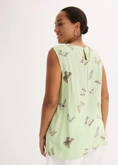 Blouse sans manches en viscose fluide, bonprix