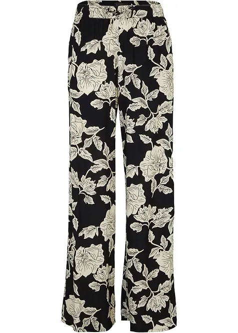 Pantalon palazzo imprim&eacute; en viscose, bonprix