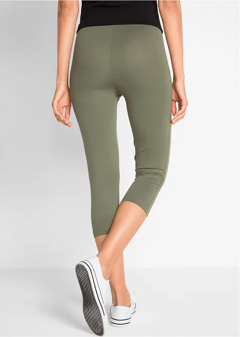 Schmal geschnittene Capri-Leggings (2er Pack), bonprix