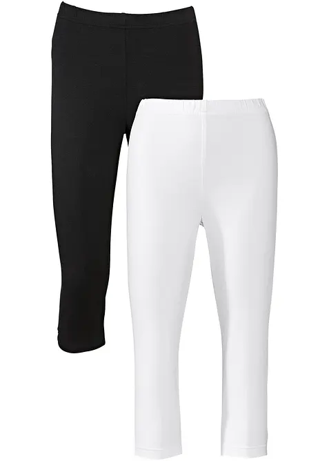 Schmal geschnittene Capri-Leggings (2er Pack), bonprix