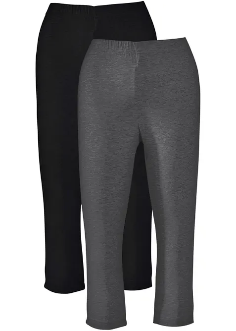 Lot de 2 leggings corsaire &eacute;troits, bonprix