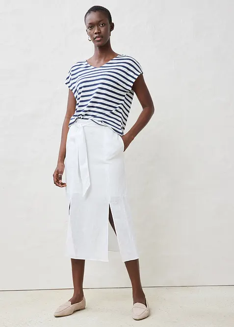 Shirt aus reinem Leinen mit Fledermaus&auml;rmeln, bonprix