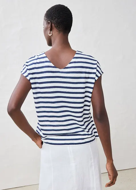 Shirt aus reinem Leinen mit Fledermaus&auml;rmeln, bonprix