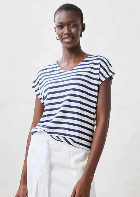 Shirt aus reinem Leinen mit Fledermaus&auml;rmeln, bonprix