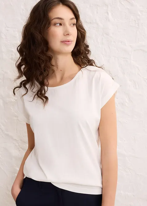 Shirt mit Seidenanteil, bonprix