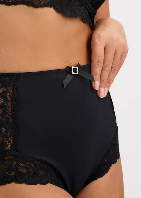 Slip taille haute avec dentelle, bonprix
