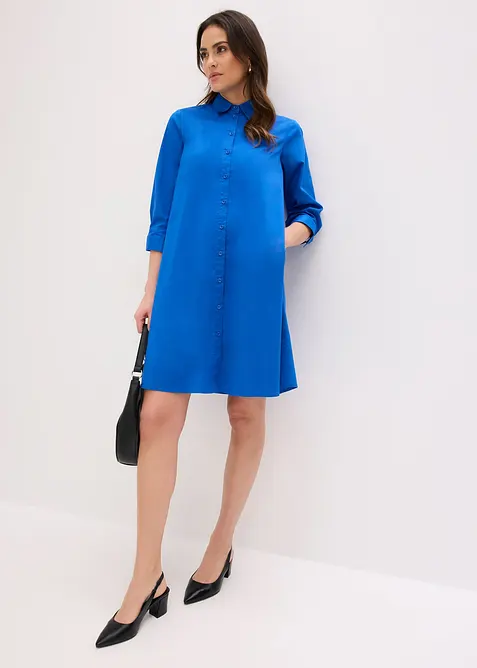 Hemdblusenkleid aus griffigem Popeline, bonprix