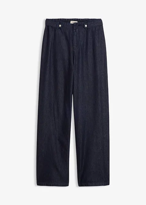 Jean droit et loose, taille haute, bonprix