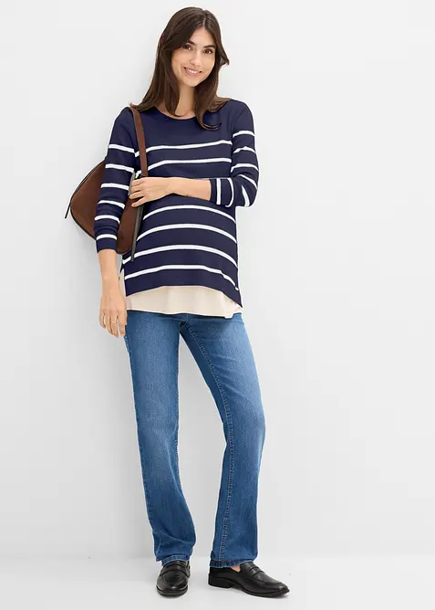 2-in-1 leichter Umstands- und Stillpullover, bonprix